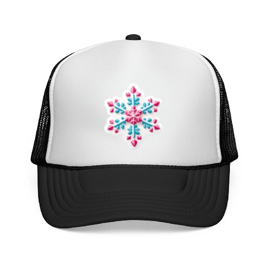 Crystal snowflake Trucker Caps