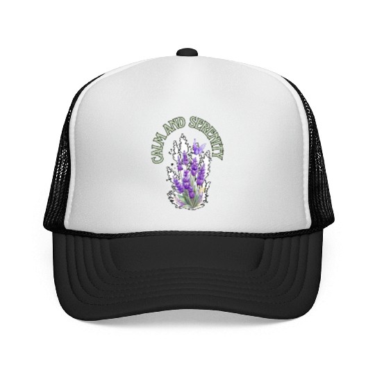 Calm And Serenity Trucker Caps, lavender flower of calm