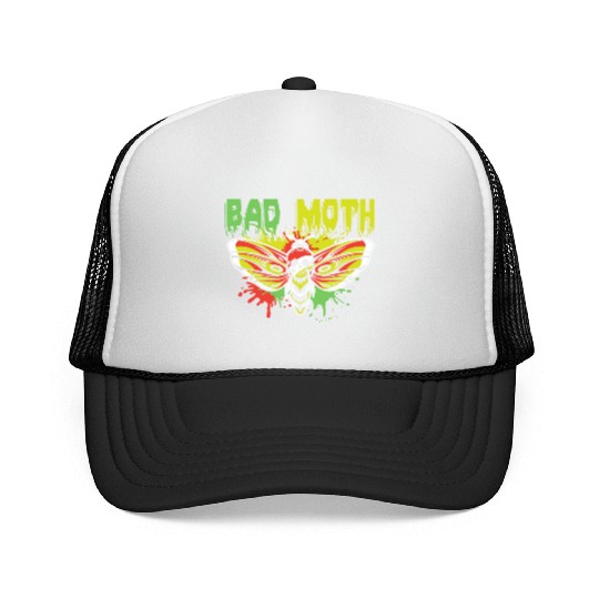 Bad moth | fancy skull colored moth art Trucker Caps