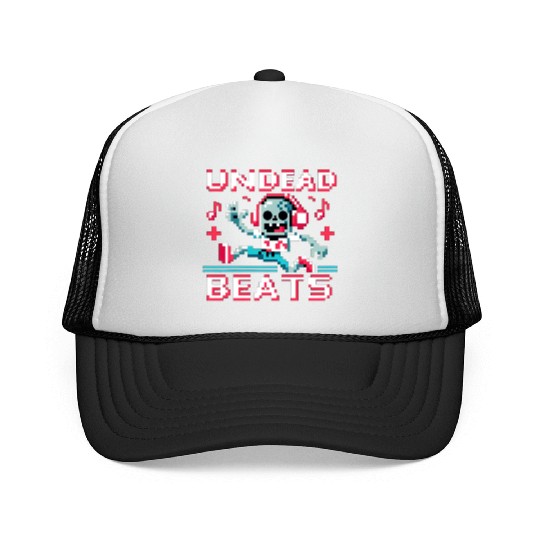 Undead Beats - 8-bit Zombie Groove Trucker Caps