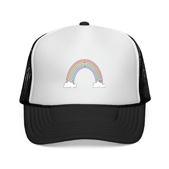 Pastel Rainbow Love Trucker Caps