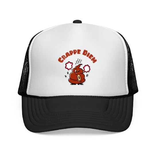 Crappe Diem Funny Carpe Diem Poop Trucker Caps