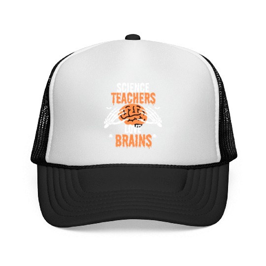 Halloween science teacher Trucker Caps