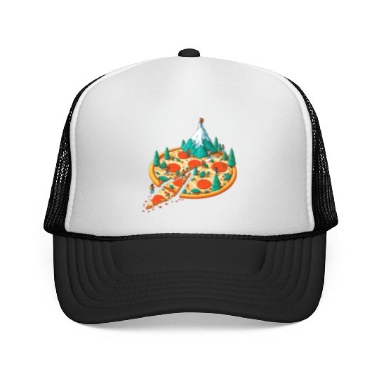 Pizza Hiking People Trucker Caps