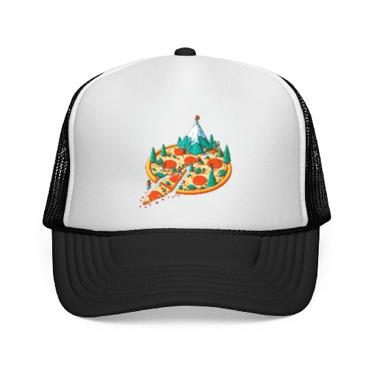 Pizza Hiking People Trucker Caps