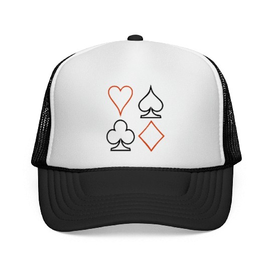 Playing Card Poker Trucker Caps