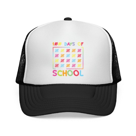 Teacher Student 100th Day 100 Days Of School Trucker Caps