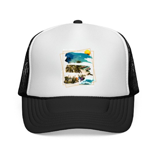 West Coast Los Angeles California Beach Trucker Caps