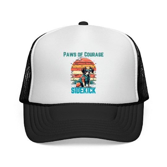 Courageous Canine Companion Trucker Caps