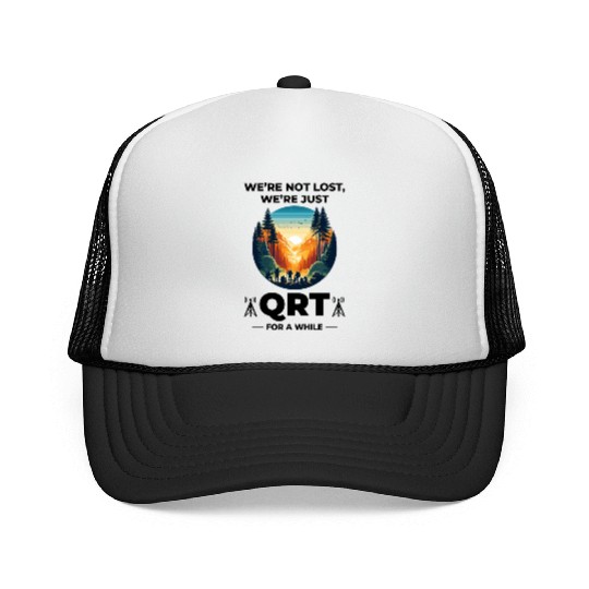 QRT in Nature Ham Radio Operators Sunset Outdoor Trucker Caps