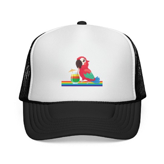 parrot bird of jimmy buffett Trucker Caps