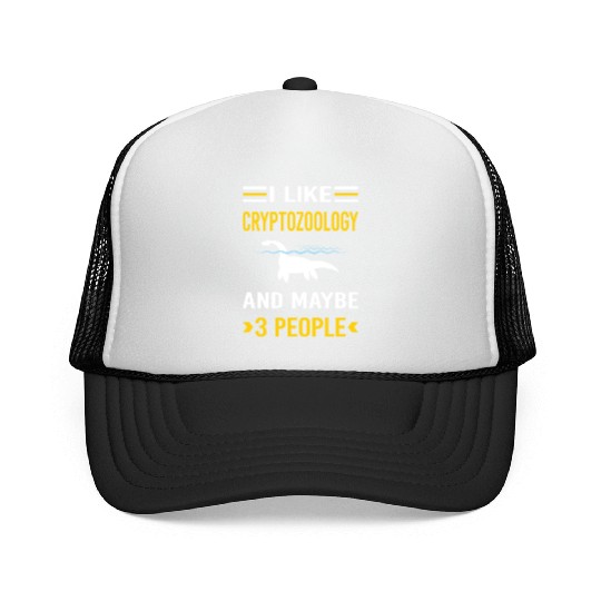 3 People Cryptozoology Cryptid Cryptids Trucker Caps