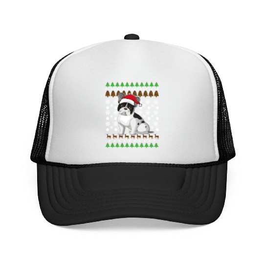 Merry Christmas, French Bulldog, Dog lovers gift Trucker Caps