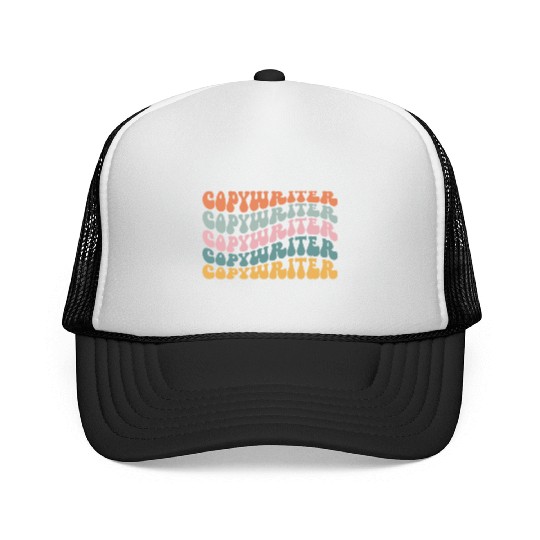 Copywriter Copywriter Wordsmith Groovy Vintage Trucker Caps