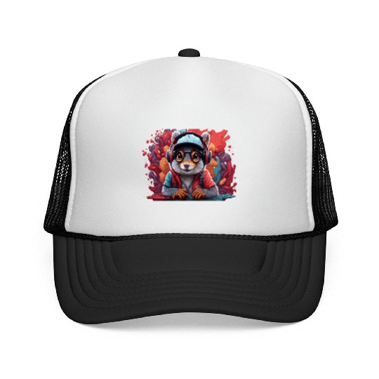 squirrel animal art I cool cute squirrel Trucker Caps