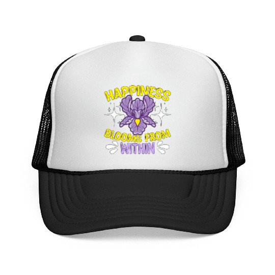 Orchids Happiness Blooms From Within Orchid Grower Trucker Caps