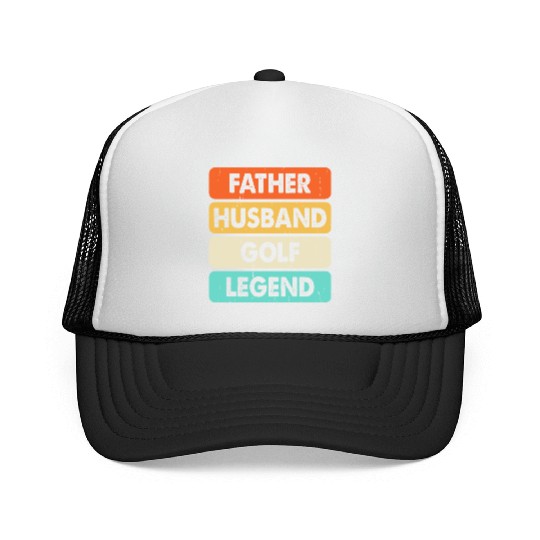 Father husband golf legend Trucker Caps
