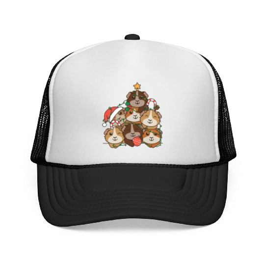 Guinea Pig Christmas Tree Funny Animal Trucker Caps