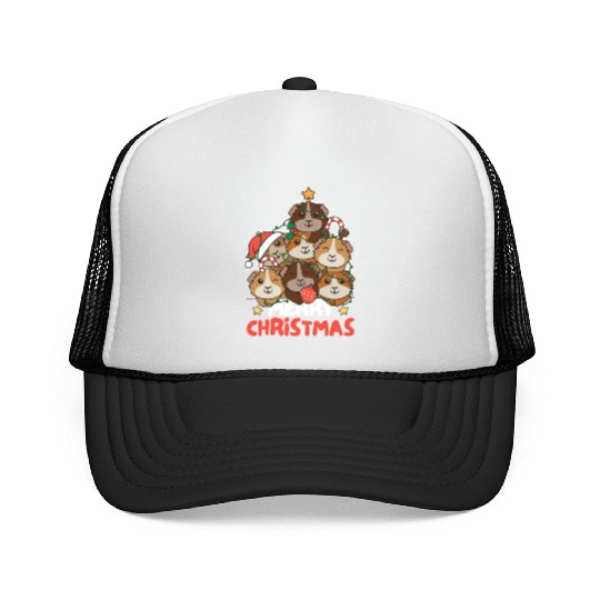 Guinea Pig Christmas Tree Merry Christmas Trucker Caps