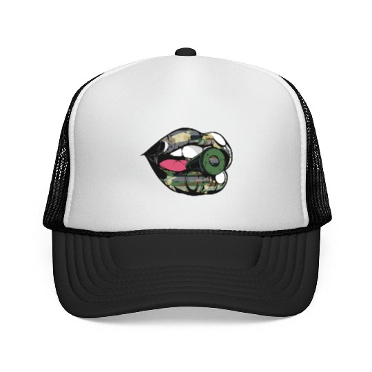 US Armed Forces Military Lip Bullet Army First Res Trucker Caps