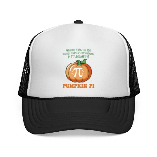 Pumpkin Pie Pi Math Teacher Haloween Thanksgiving Trucker Caps