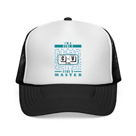 Binary Code Programmer Computer Science Programmin Trucker Caps