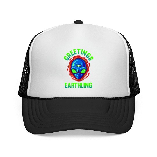 Alien, Aliens, UFO, UAP, Space Unknown Flight Trucker Caps