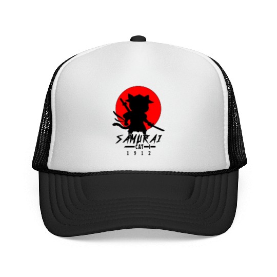 Samurai Cat Trucker Caps