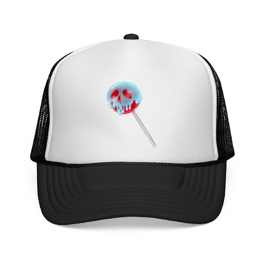 Poison Apple Halloween Candy Lollipop Trucker Caps