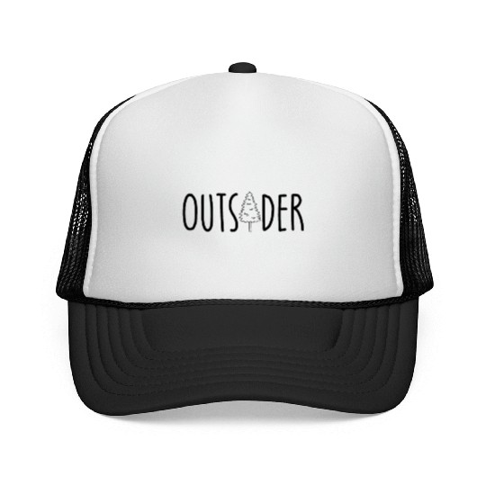 Outsider Camping Hiking Retro Mountains Camp Trucker Caps