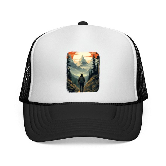 Forest nature trekking adventure Trucker Caps