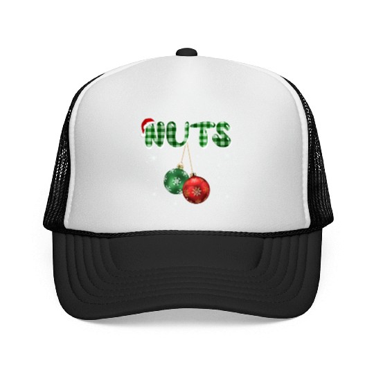 Chest Nuts Christmas Funny Couple Matching Trucker Caps