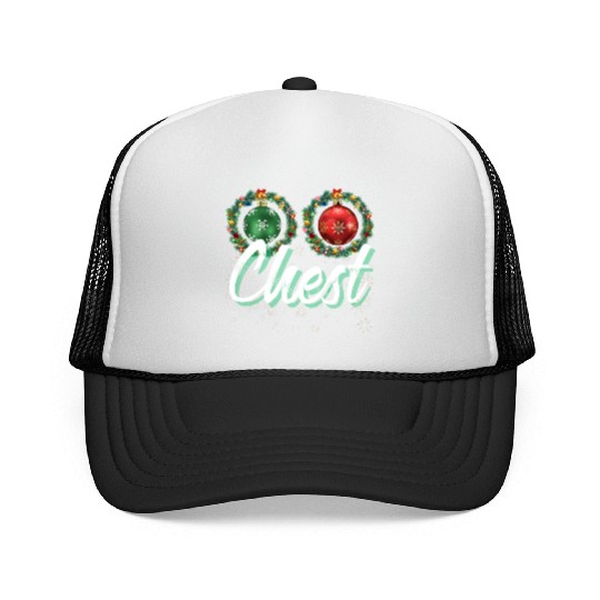 Chest Nuts Christmas Couple Funny Matching Trucker Caps