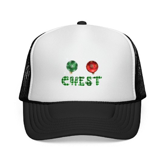 Chest Nuts Christmas Couple Funny Matching Trucker Caps