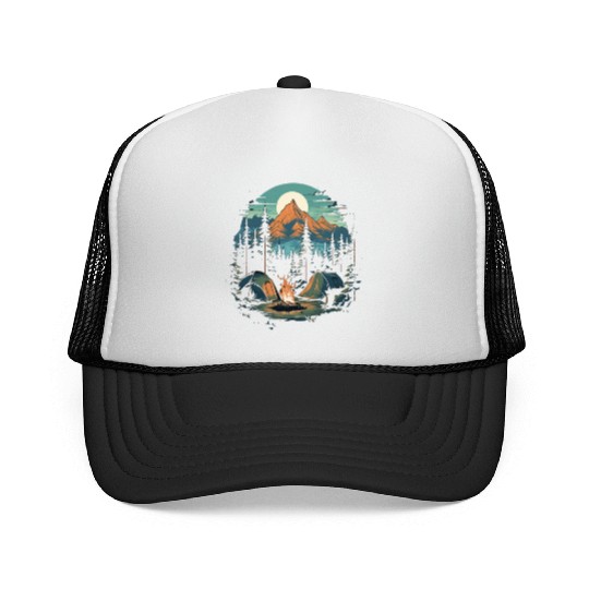 Forest nature trekking adventure Trucker Caps
