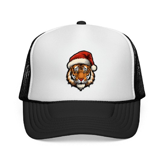 Tiger Christmas Trucker Caps
