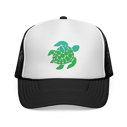 Green Sea Turtle Ocean Swimming Trucker Caps