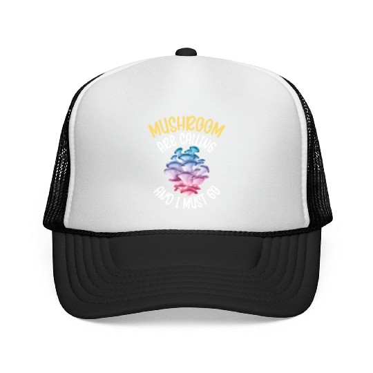 Funny Mushroom Hunting Fungi Mycologist Hiking Trucker Caps
