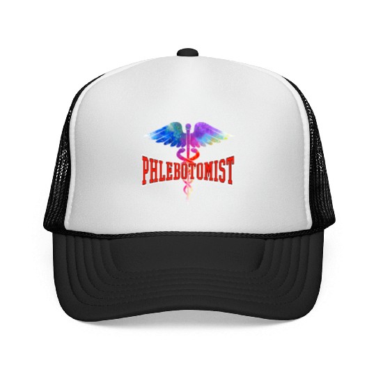 Phlebotomist Medical Caduceus Trucker Caps