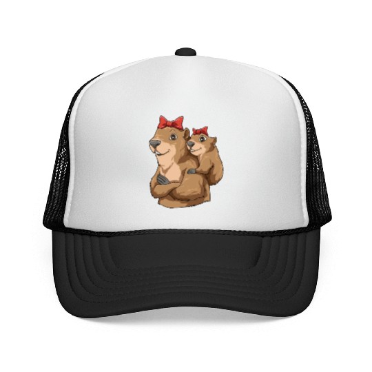 Groundhog Marmot Mom for a Marmot lover groundhog Trucker Caps