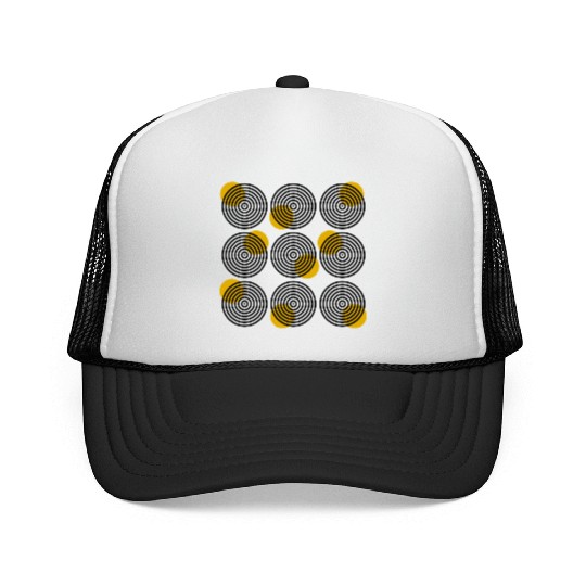 homelon goggle eyed yellow dots Trucker Caps