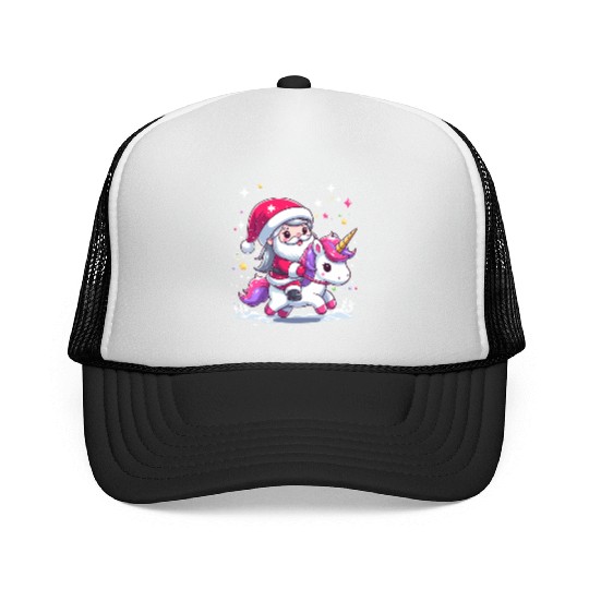 Santa Claus and Unicorn Trucker Caps