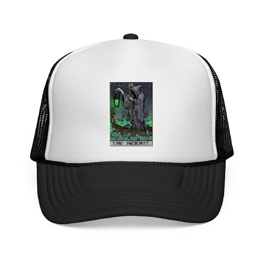 The Hermit Tarot Card Gothic Halloween Grim Reaper Trucker Caps