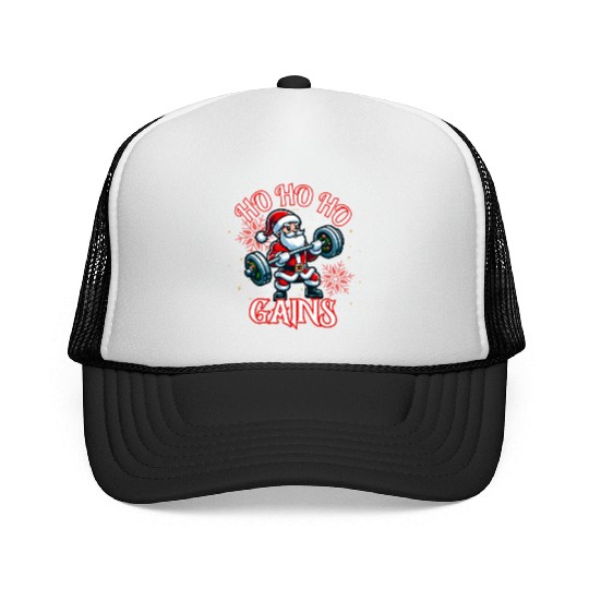 Santa Claus Christmas workout Trucker Caps