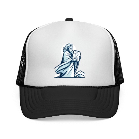 Thou shalt not be an asshole funny Moses design Trucker Caps