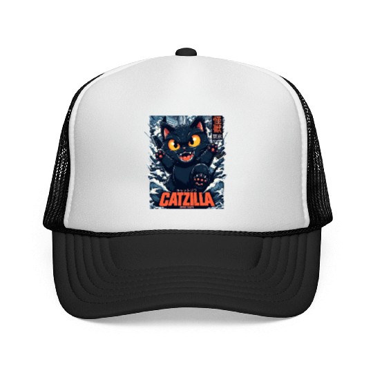 Kaiju Catzilla in Japan Tokyo Trucker Caps