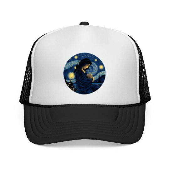 Breastfeeding Starry Night Trucker Caps Motherhood