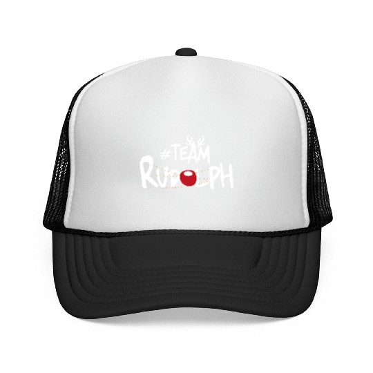 Team Rudolph Funny Christmas Reindeer Lover Meme Trucker Caps