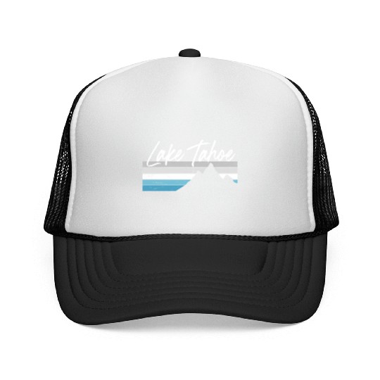Lake Tahoe Nevada California Mountain Skiing Py Trucker Caps
