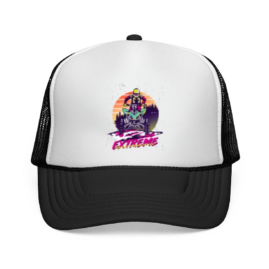 Neon Racer at Sunset Trucker Caps